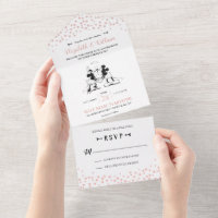 Mickey & Minnie Wedding Pink Confetti Wedding