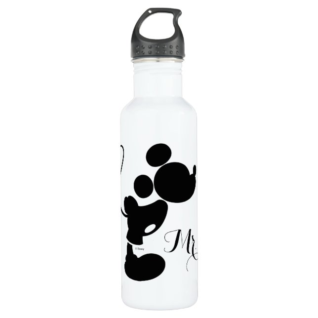 Mickey & Minnie Wedding | Silhouette 710 Ml Water Bottle (Front)