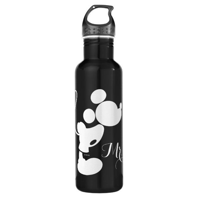 Mickey & Minnie Wedding | Silhouette 710 Ml Water Bottle (Front)