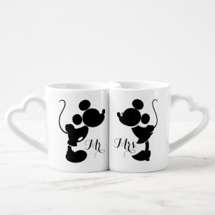 Mickey & Minnie Wedding   Silhouette Coffee Mug Set