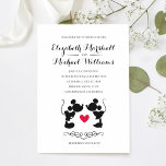 Mickey & Minnie Wedding | Silhouette Invitation<br><div class="desc">Mickey & Minnie Wedding | Silhouette Invitation Card</div>