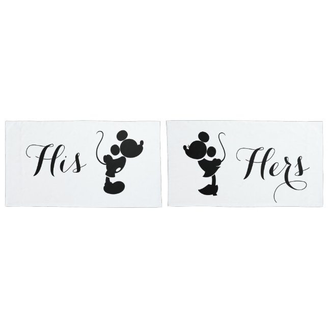 Mickey & Minnie Wedding | Silhouette Pillowcase (Back-Set)