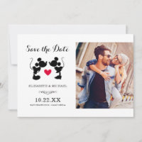 Mickey & Minnie Wedding | Silhouette Save the Date