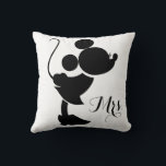 Mickey & Minnie Wedding | Silhouette Throw Pillow<br><div class="desc">Mickey & Minnie Silhouette Wedding</div>