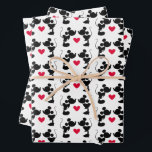 Mickey & Minnie Wedding Wrapping Paper Sheet<br><div class="desc">Mickey & Minnie Silhouette Wedding</div>