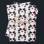 Mickey & Minnie Wedding Wrapping Paper Sheet<br><div class="desc">Mickey & Minnie Silhouette Wedding</div>