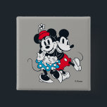 Mickey & Minnie | Winning Couple 2 Inch Square Button<br><div class="desc">This fun graphic features Disney's favourite couple Mickey and Minnie.</div>