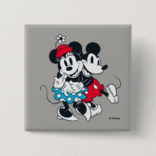 Mickey & Minnie Winning Couple 2 Inch Square Button