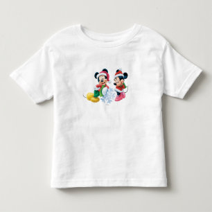 Mickey & Minnie With Snowflake Toddler T-shirt