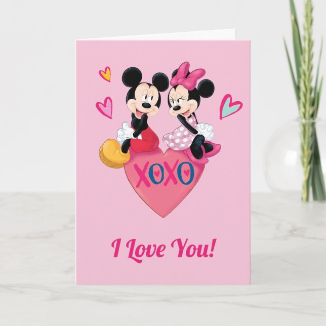 Mickey & Minnie | XOXO Valentine Holiday Card (Front)