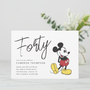 Mickey Mouse 40th Birthday  Invitation