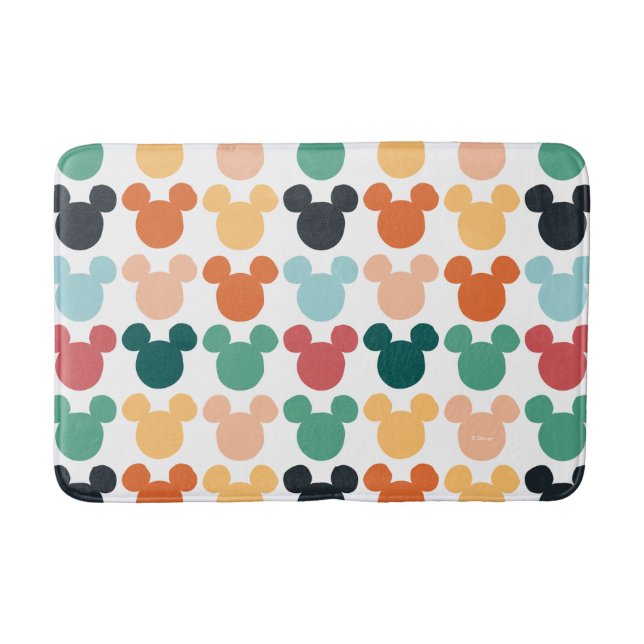 Mickey Mouse | A Colourful Repeating Logo Bath Mat (Front)