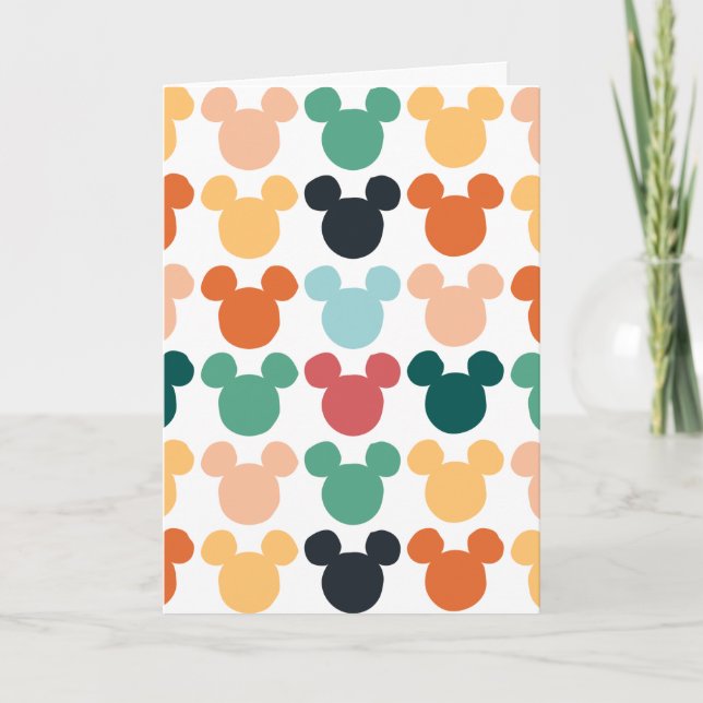 Mickey Mouse | A Colourful Repeating Logo Card (Front)