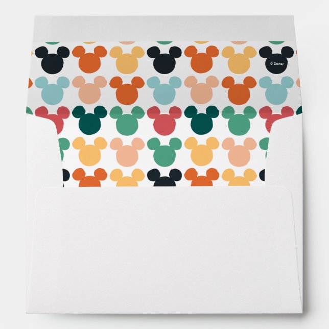 Mickey Mouse | A Colourful Repeating Logo Envelope (Back (Bottom))