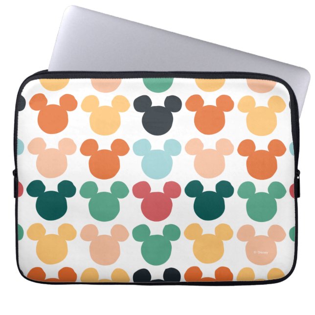 Mickey Mouse | A Colourful Repeating Logo Laptop Sleeve (Front)