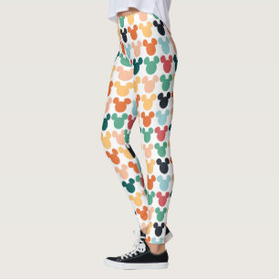 Mickey Mouse   A Colourful Repeating Logo Leggings