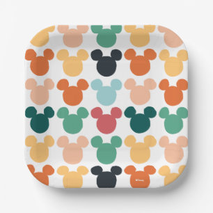 Mickey Mouse A Colourful Repeating Logo Paper Plate