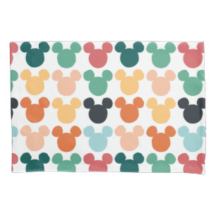 Mickey Mouse   A Colourful Repeating Logo Pillowcase