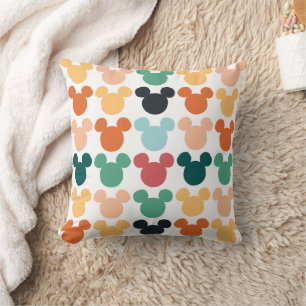 Mickey Mouse A Colourful Repeating Logo Throw Pillow