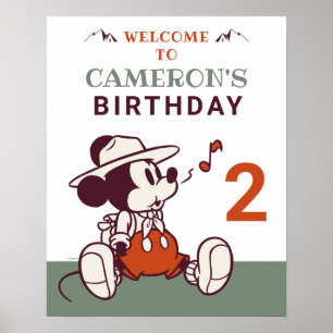 Mickey Mouse Adventure Affiche de bienvenue d'anni