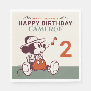 Mickey Mouse Adventure Awaits Camp Birthday Napkin