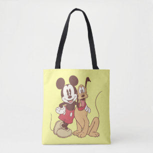 Mickey Mouse and Pluto Tote Bag