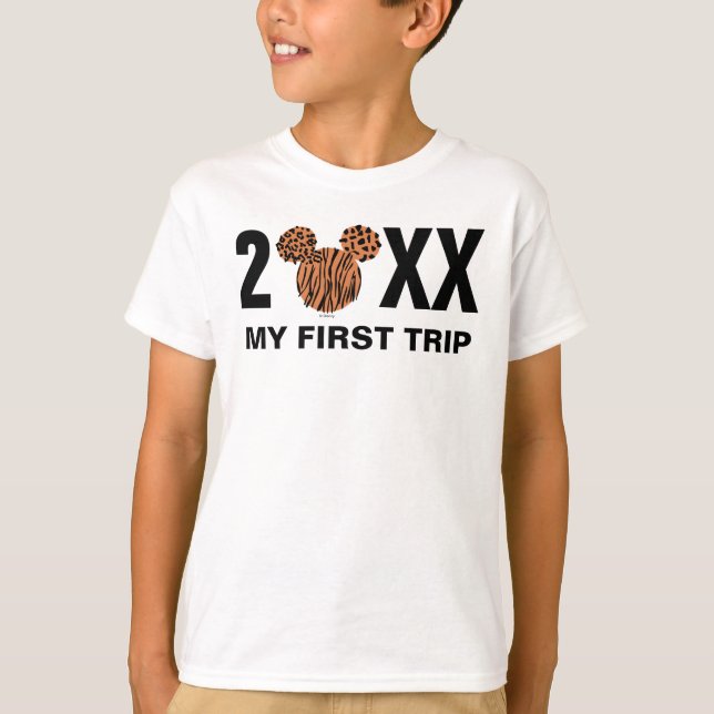 Mickey Mouse Animal Print | My First Trip T-Shirt (Front)