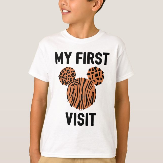 Mickey Mouse Animal Print | My First Visit T-Shirt (Front)