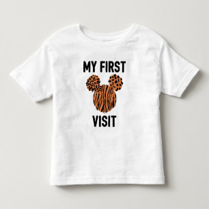 Mickey Mouse Animal Print My First Visit T-Shirt