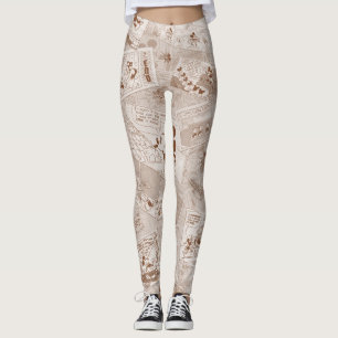 Mickey Mouse   Antique Mickey Comic Pattern Leggings