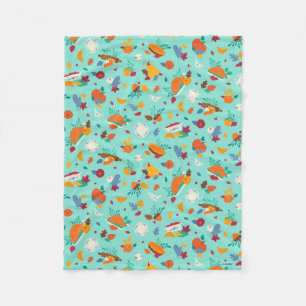 Mickey Mouse Autumn Feast Pattern Fleece Blanket