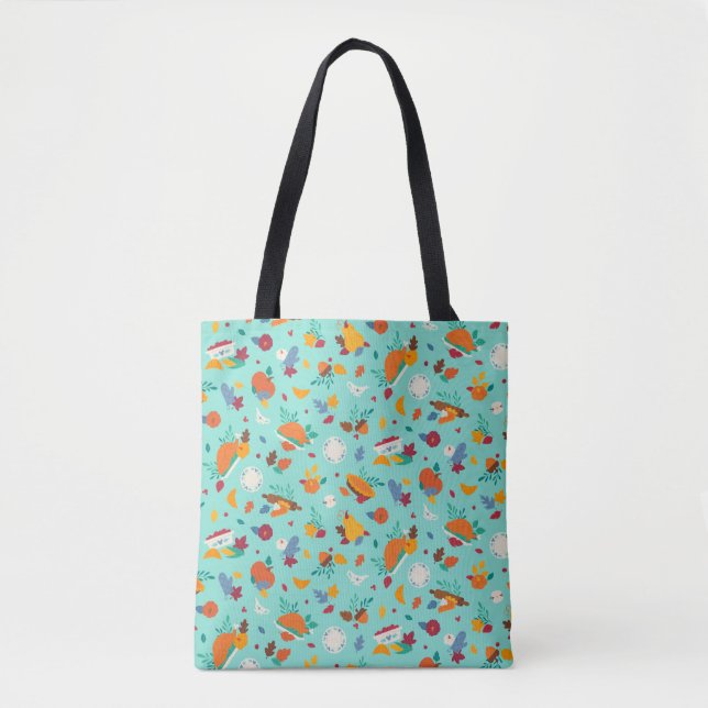 Mickey Mouse Autumn Feast Pattern Tote Bag (Front)
