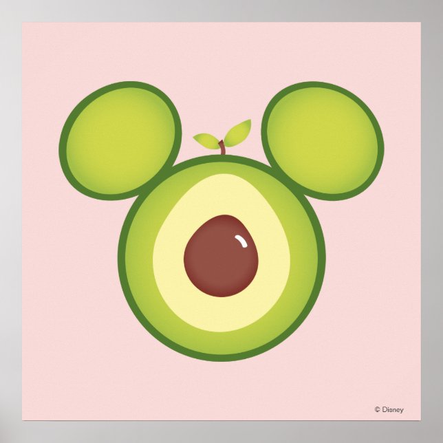 Mickey Mouse Avocado Icon Poster (Front)