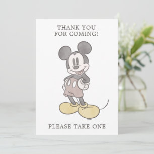 Mickey Mouse Baby Shower Favour Table Sign Invitation