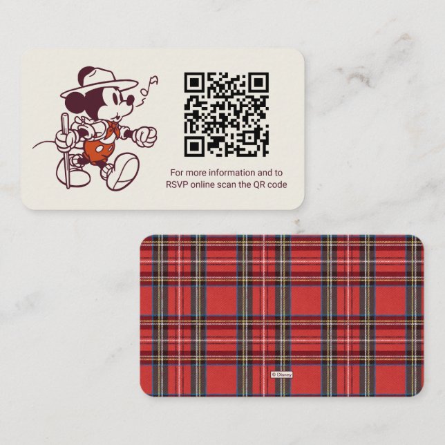 Mickey Mouse Baby Shower Gift Registry Enclosure Card (Front/Back)