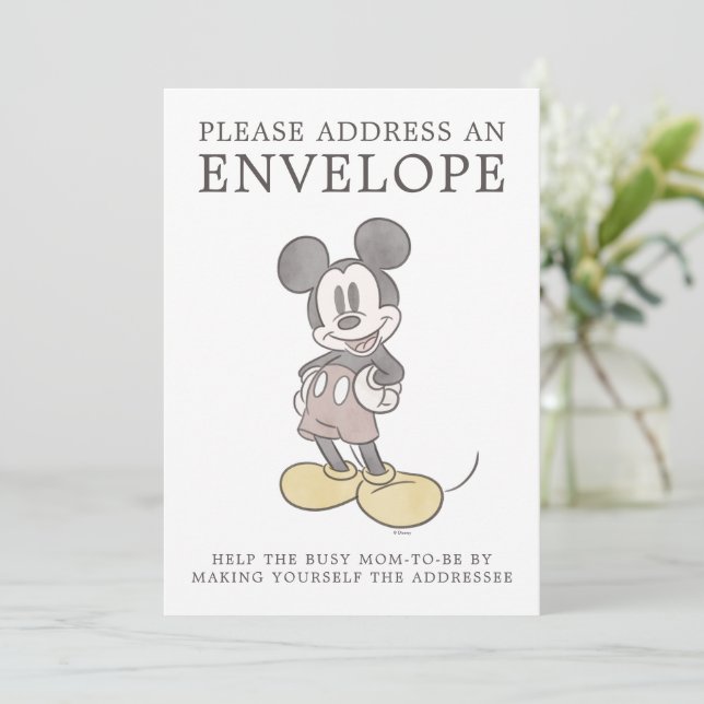 Mickey Mouse Baby Shower Invitation (Standing Front)