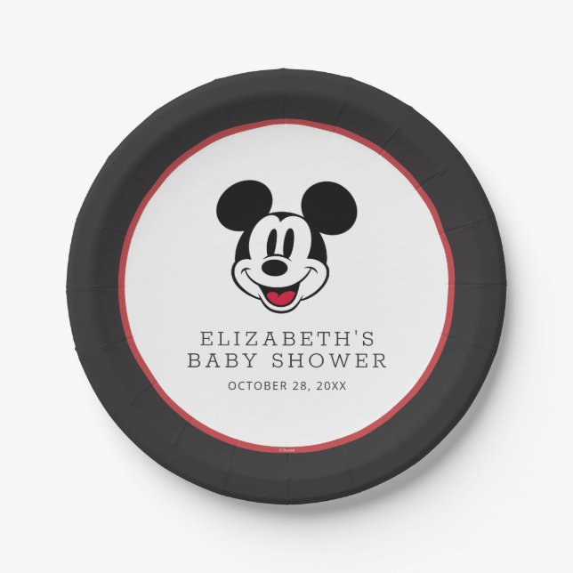 Mickey Mouse Baby Shower  Paper Plate (Front)