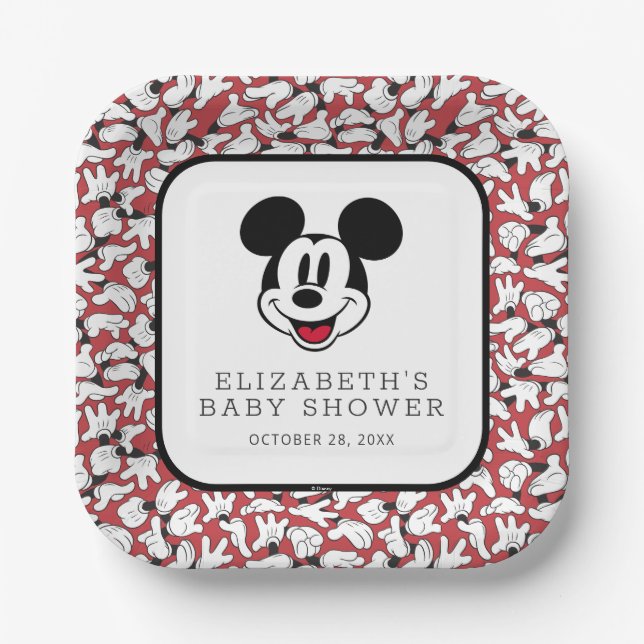 Mickey Mouse Baby Shower  Paper Plate (Front)