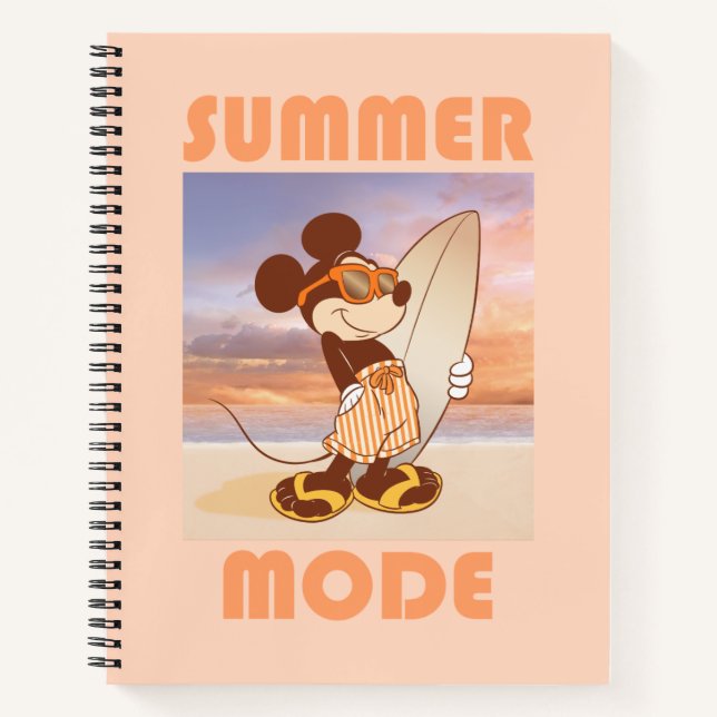 Mickey Mouse | Beach Summer Mode Notebook (Front)