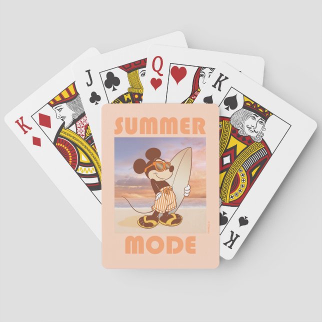Mickey Mouse | Beach Summer Mode Playing Cards (Back)