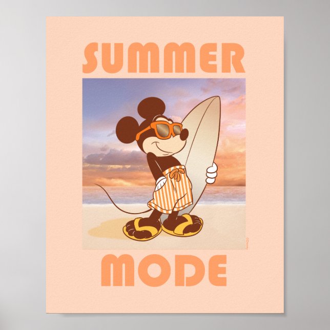 Mickey Mouse | Beach Summer Mode Poster (Front)