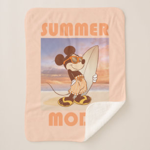 Mickey Mouse   Beach Summer Mode Sherpa Blanket