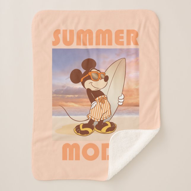 Mickey Mouse | Beach Summer Mode Sherpa Blanket (Front)