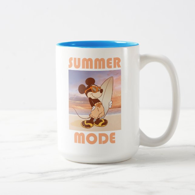 Mickey Mouse | Beach Summer Mode Two-Tone Coffee Mug (Right)