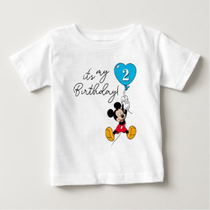 Mickey Mouse Birthday Boy Balloon Baby T-Shirt