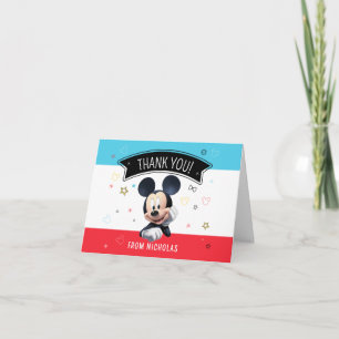 Mickey Mouse Birthday Fun Folded Thank You Card