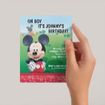 Mickey Mouse Birthday Invitation<br><div class="desc">Celebrate your little one’s special day with this classic Mickey Mouse birthday invitation. Featuring Mickey in his iconic pose, this fun and colorful design is perfect for any Disney-themed birthday party. Customizable with your event details, this invitation adds a magical touch to your celebration, ensuring your guests are excited for...</div>