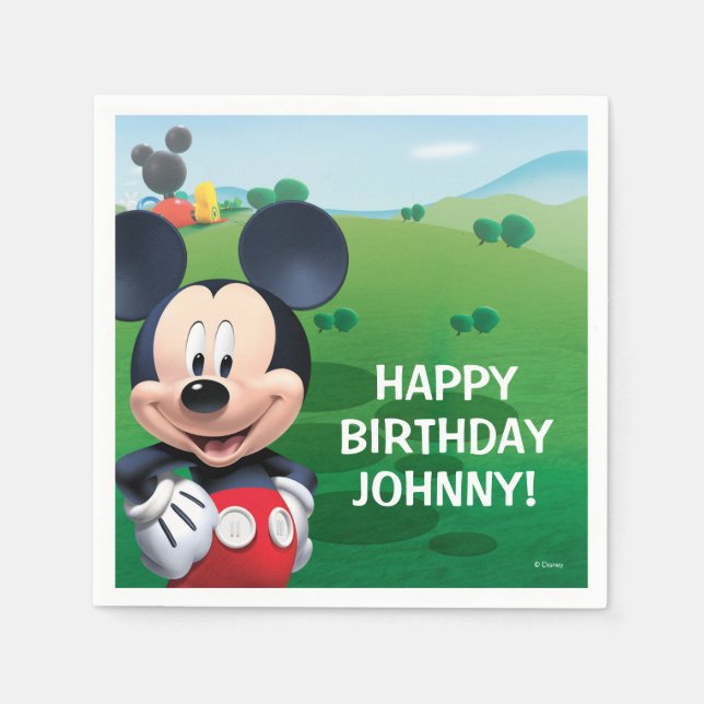 Mickey Mouse Birthday Napkin (Front)