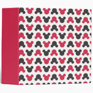 Mickey Mouse   Black and Red Pattern Binder