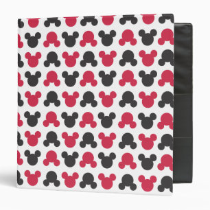 Mickey Mouse Black and Red Pattern Binder